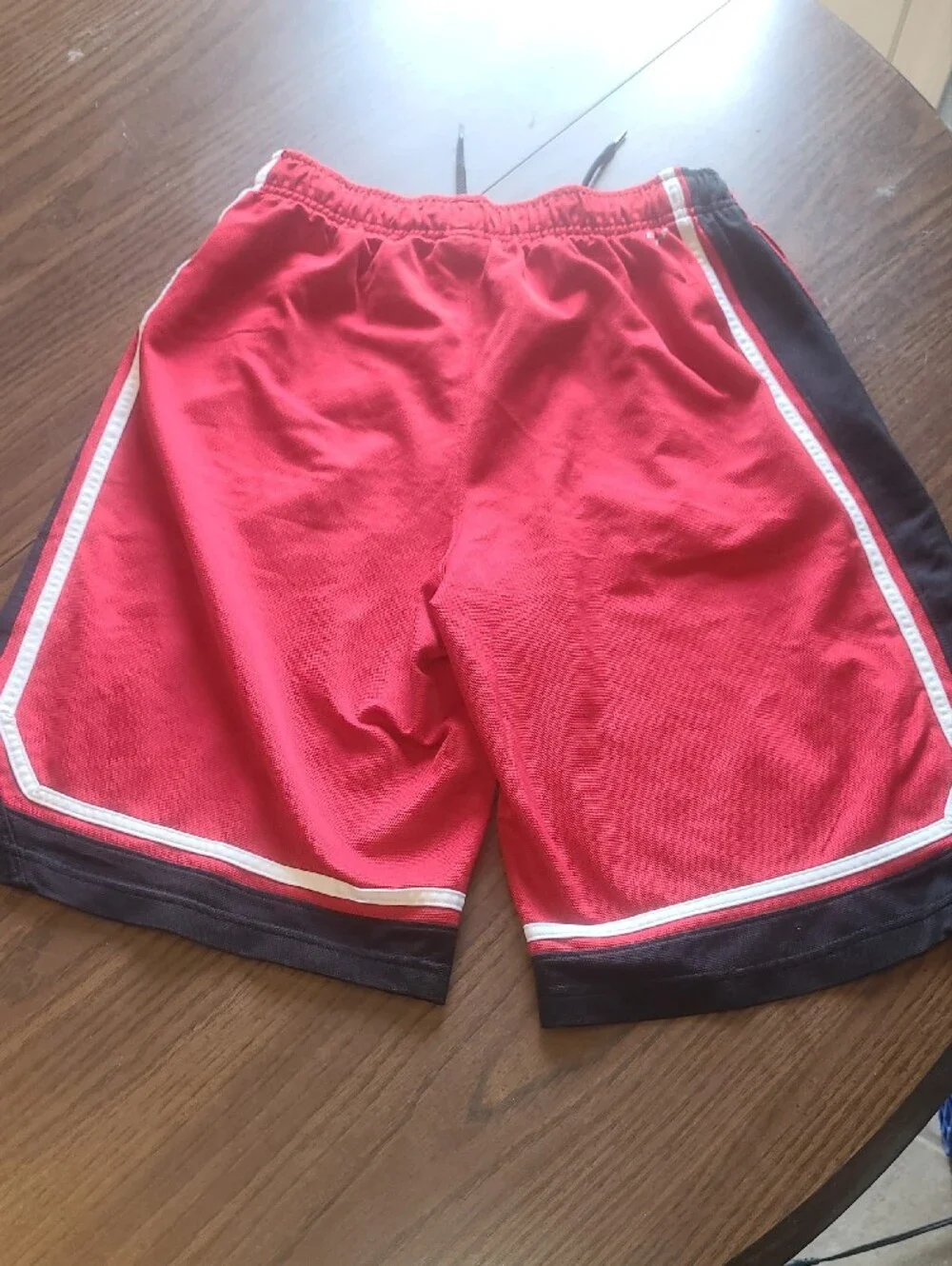 Nike Red and Black Boys' Athletic Shorts with White Trim Size XL